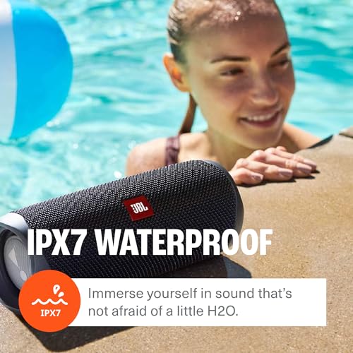 Amazon JBL FLIP 5, Waterproof Portable Bluetooth Speaker, Black, Small