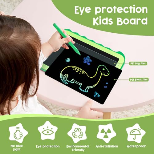 Teriph LCD Writing Tablet for Kids, Colorful Toddlers Toys Drawing Board, Educational Kid Toys, Doodle Pad Dinosaur Toys for 2 3 4 5 6 7 8 Year Old Boys Girls Christmas Birthday Gifts,8.5inch