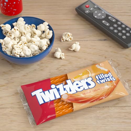 Amazon 12ct TWIZZLERS Filled Twists Orange Cream Pop Flavored, Chewy Candy Bags, 11 oz (12 Count)