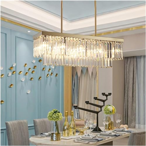 Modern Chandelier, Ceiling Light Ceiling Chandelier Lamp, Crystal Chandeliers Rectangle Chrome Gold Chandelier Compatible with Dining Room Bedroom, vintage chandeliers, Silver