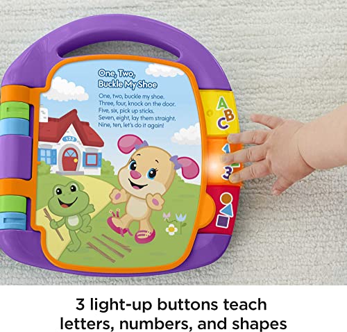 Fisher-Price Baby Learning Toy Laugh & Learn Storybook Rhymes Musical Book with Lights & Sounds for Infants Ages 6+ Months (Amazon Exclusive)