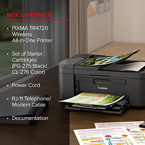 Canon® PIXMA™ TR4720 Wireless Inkjet All-In-One Color Printer, Black