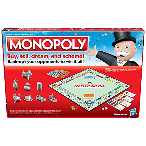 Clip coupon Monopoly Game, Family Board Games for 2 to 6 Players & Kids Ages 8 and Up, Includes 8 Tokens (Token Vote Edition)