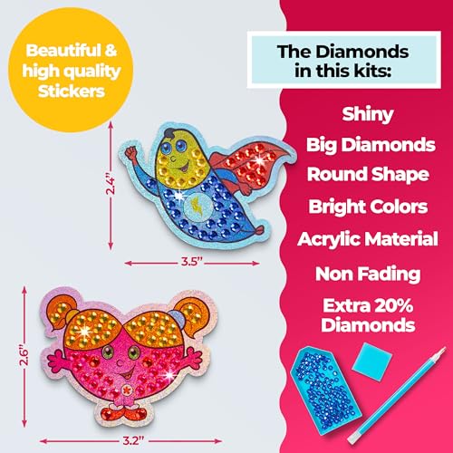 Amazon Halmolife Diamond Art Kit for Kids - Gem Painting Arts & Crafts Kits for Ages 6-12, Gifts for 6, 7, 8, 9, 10, 12 Year Old Boy & Girl - Girls Birthday Toys Gift Ideas - Craft Activities Age 6+