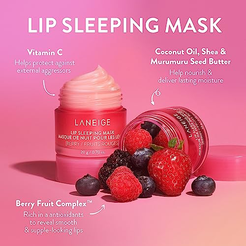 LANEIGE Lip Sleeping Mask: Nourish & Hydrate with Vitamin C, Antioxidants, 0.7 oz.