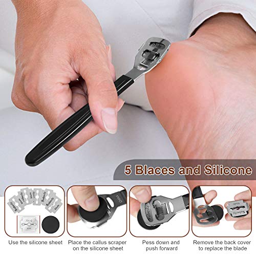 Professional Pedicure Kit, Rosmax 36 in 1 Pedicure Tools Stainless Steel Washable Foot Care Kit Dead Skin Remover Foot Spa Set at Home