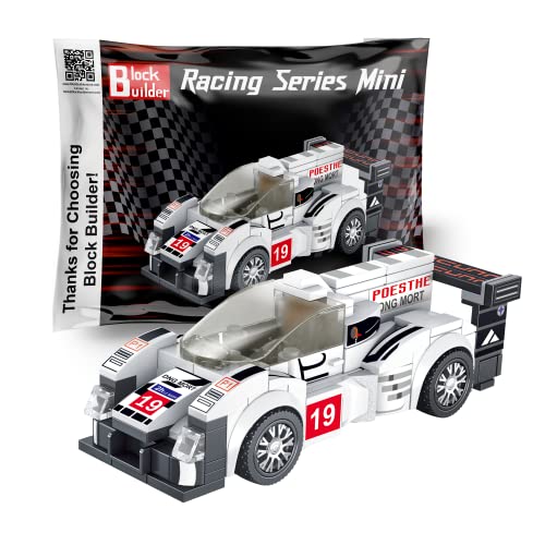 Racing Car Building Block Set. Racing Car Building Blocks for Kids and Adults (White F1)