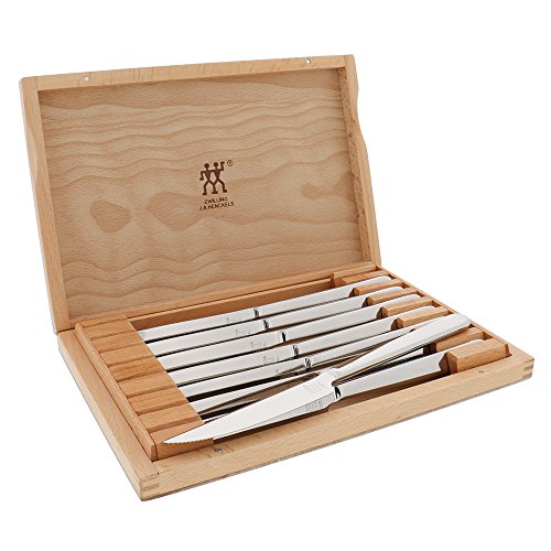 ZWILLING Razor-Sharp Steak Knives set of 8, German Engineered Informed by 290+ Years of Mastery, Silver