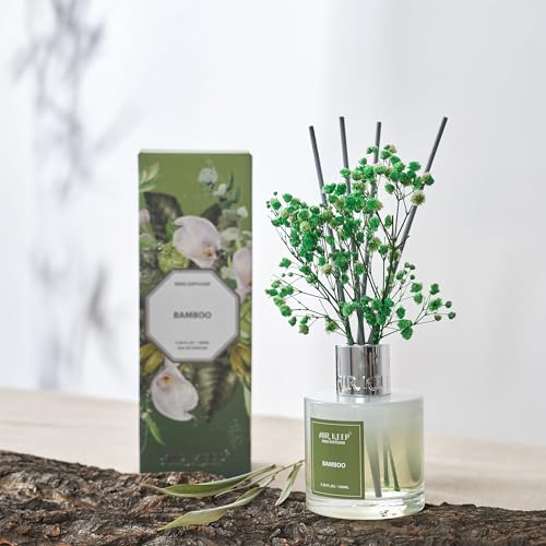 Amazon Airkeep Reed Diffuser Set - 3.38 fl oz(100ml) Bamboo Scent Diffuser Home Fragrance Diffuser Set Includes 8 Reed Diffuser Sticks,Home Decor & Office Decor, Fragrance and Gifts