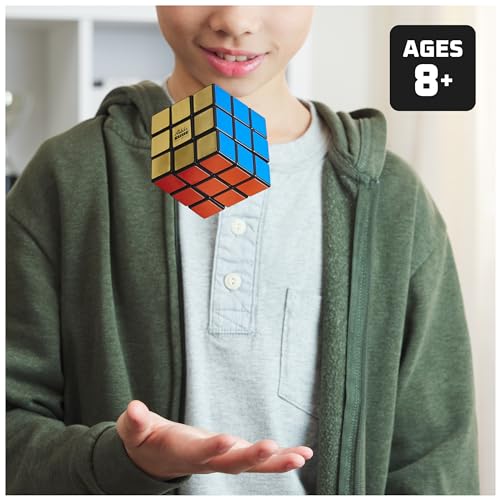 Rubik’s Cube, Special Retro 50th Anniversary Edition, Original 3x3 Color-Matching Puzzle Classic Problem-Solving Challenging Brain Teaser Fidget Toy, for Adults & Kids Ages 8+