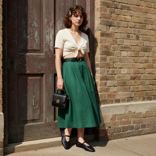 Amazon CUSHIONAIRE Bistro Mary Jane Flats for Women, Woven Ballet Flats Shoes with Strap and Memory Foam for All-Day Comfort
