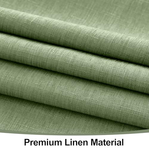 Smiry Rectangle Linen Tablecloth, Waterproof Spillproof Anti-Wrinkle Burlap Table Cloth, Washable Decorative Farmhouse Fabric Table Covers for Dining, Fall Parties, Banquets, 60x120 Inch, Sage Green