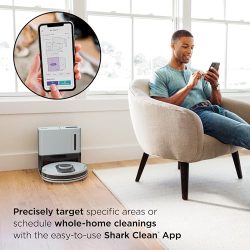 Amazon Shark AI Ultra Voice Control Robot Vacuum with Matrix Clean Navigation, Home Mapping, 60-Day Capacity, XL Self-Empty Base for Homes with Pets, Carpet & Hard Floors, Cool Grey