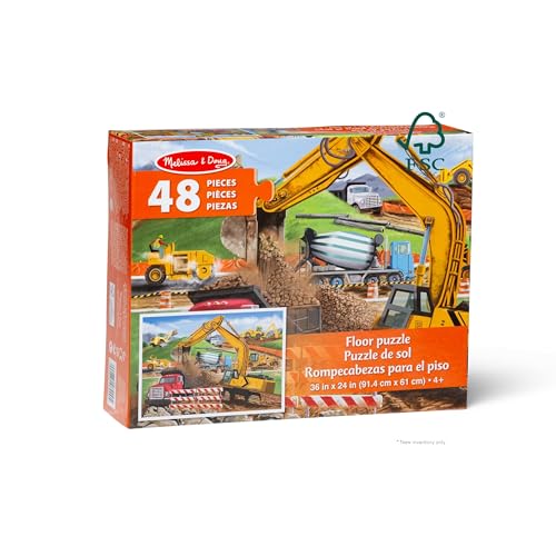 Melissa & Doug Building Site Jumbo Jigsaw Floor Puzzle (48 pcs, 2 x 3 feet long)