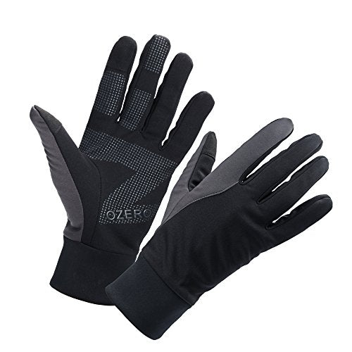 OZERO Winter Thermal Gloves Men Women Touch Screen Water Resistant Windproof Anti Slip Heated Glove Hands Warm for Hiking Driving Running Bike Cycling