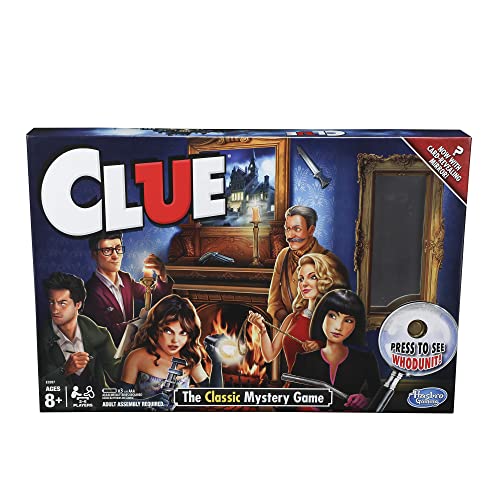 Clue Game, Mystery Board Game, 2-6 Players, 8+ Years (Amazon Exclusive)