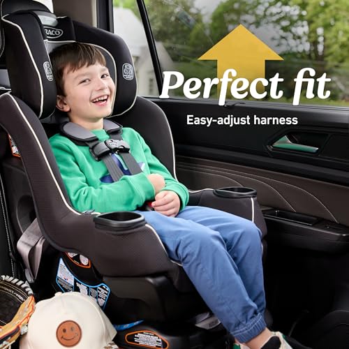 Amazon Graco Extend2Fit Convertible Baby Car Seat, Rear and Forward Facing, Adjustable Extension Panel for Extra Legroom, Gotham