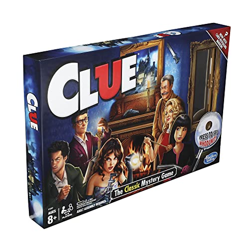 Clue Game, Mystery Board Game, 2-6 Players, 8+ Years (Amazon Exclusive)