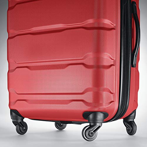 Samsonite Omni PC Hardside Expandable Luggage with Spinner Wheels, 3-Piece Set (20/24/28), Red