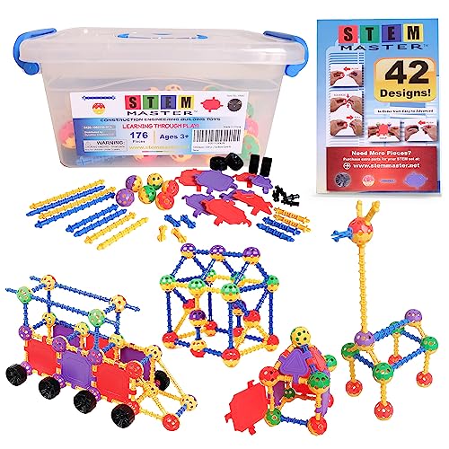 STEM Master - Educational Building Blocks Kit, 176 Pieces, Ages 4-8