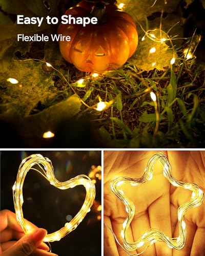 Amazon 6 Pack Fairy Lights Battery Operated - 7ft 20 LED Twinkle Lights Copper Wire Mini String Lights Firefly Lights for Mason Jars DIY Crafts Christmas Wedding Party Centerpiece Table Decor, Warm White