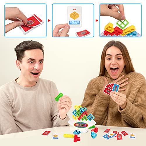 iYuePeng Board Games for Kids & Adults Tetra Tower Balance Stacking Toys Perfect for Family Games, Parties, Travel