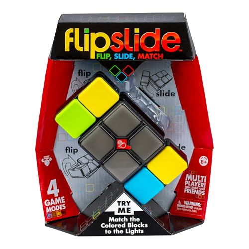 Clip coupon Flipslide Game - Electronic Handheld Game | Addictive Multiplayer Puzzle Game of Skill | Flip, Slide & Match Colors to Beat the Clock | 4 Thrilling Game Modes | Ages 8+ | Includes Batteries