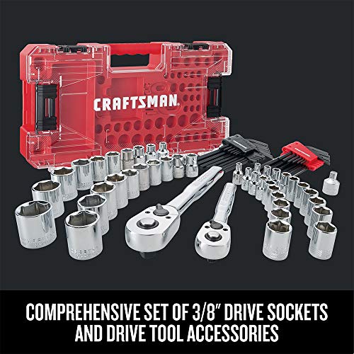 CRAFTSMAN VERSASTACK Socket Set, 71-Piece Mechanic Tool Set, 1/4" and 3/8" Drive, SAE/Metric (CMMT45071)