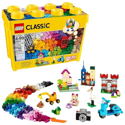 Amazon LEGO Classic Large Creative Brick Box 10698 Building Toy Set, Toy Storage Solution for Home or Classrooms, Interactive Building Toy for Kids, Boys, and Girls