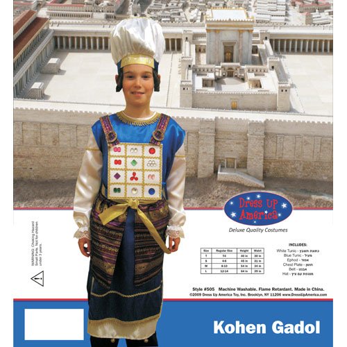 Dress Up America Jewish High Priest for Kids - Kohen Gadol Costume Purim Costume