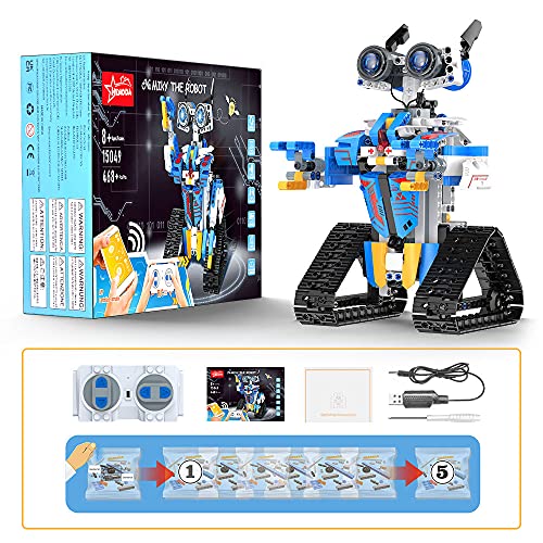 Henoda Robot Toys for 8-16 Year Old Boys Girls Kids with APP or Remote Control Science Programmable Building Block Kit, STEM Projects Educational Birthday Gifts