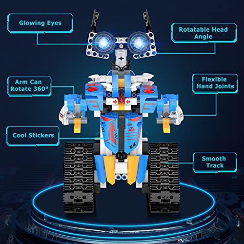 Henoda Robot Toys for 8-16 Year Old Boys Girls Kids with APP or Remote Control Science Programmable Building Block Kit, STEM Projects Educational Birthday Gifts