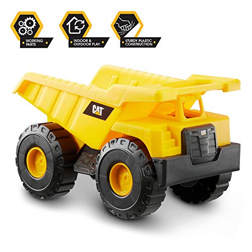 CatToysOfficial CAT Construction Tough Rigs 15" Dump Truck & Excavator Set Toys 2 Pack Ages 3+ Kid Powered Caterpillar Vehicle Set Indoor or Ourdor Play No Batteries Required