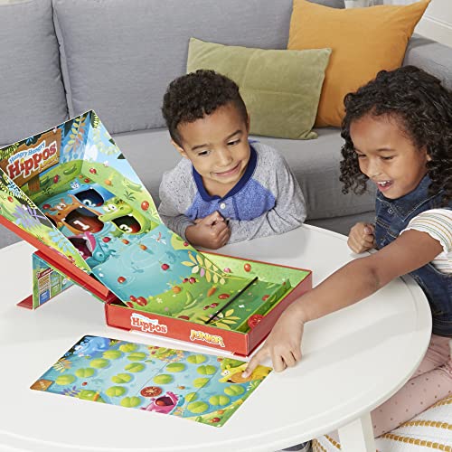 Hasbro Gaming Hungry Hungry Hippos Junior Board Game, Preschool Games Ages 3+, Kids Board Games for 2-4 Players, Kids Games, Counting & Number Game