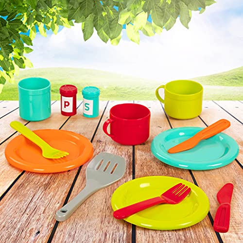 Battat – Toy Kitchen Set – 71Pc Pretend Cooking Accessories – 4 Table Settings & Cutlery – Dishwasher Safe & Worry-Free – 2 Years + – Deluxe Kitchen Playset