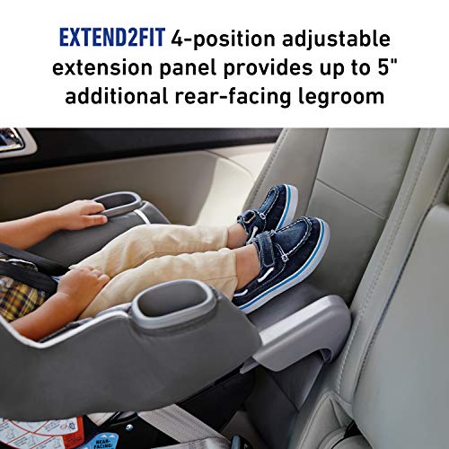 Graco Extend2Fit Convertible Car Seat, Ride Rear Facing Longer with Extend2Fit, Gotham