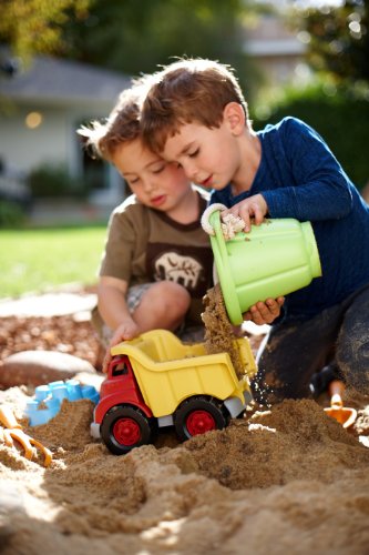 Green Toys Dump Truck in Yellow and Red - BPA Free, Phthalates Free Toys for Gross/Fine Motor Skill Development. Pretend Play , Red/Yellow