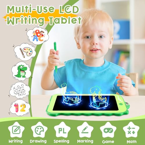 Teriph LCD Writing Tablet for Kids, Colorful Toddlers Toys Drawing Board, Educational Kid Toys, Doodle Pad Dinosaur Toys for 2 3 4 5 6 7 8 Year Old Boys Girls Christmas Birthday Gifts,8.5inch