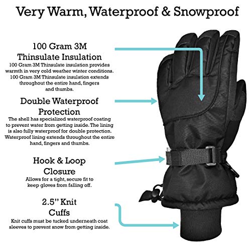 N'Ice Caps Kids Waterproof Thinsulate Warm Winter Gloves