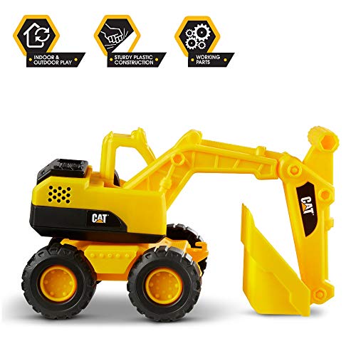 CatToysOfficial CAT Construction Tough Rigs 15" Dump Truck & Excavator Set Toys 2 Pack Ages 3+ Kid Powered Caterpillar Vehicle Set Indoor or Ourdor Play No Batteries Required