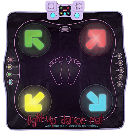 Kidzlane Electronic Dance Mat for Kids 8-12 | Wireless Dance Mat with Bluetooth/AUX and Built in Music, 5 Challenge Levels, 4 Modes | Dance Dance Revolution Mat | Toys for Girls Ages 6+