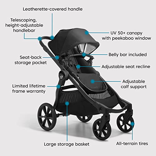 Baby Jogger® City Select® 2 Single-to-Double Modular Stroller, Eco Collection, Lunar Black