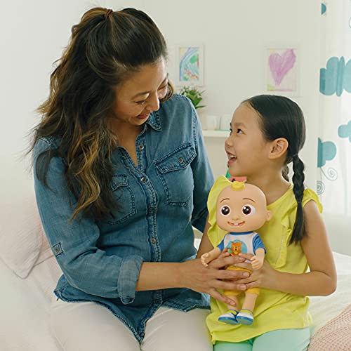 Cocomelon Deluxe Interactive JJ Doll - Includes JJ, Shirt, Shorts, Pair of Shoes, Bowl of Peas, Spoon- Toys for Preschoolers - Amazon Exclusive