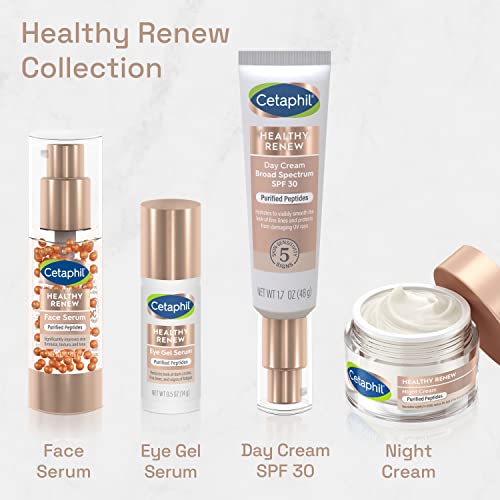 Cetaphil Healthy Renew Hydrating Eye Gel Serum 0.5 Oz, 24Hr Under Eye Cream for Anti Aging, Reduces the Appearance of Dark Circles and Wrinkles, Retinol Alternative Peptide Serum, For Sensitive Skin