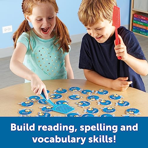 Learning Resources Sight Word Swat a Sight Word Game, Visual, Tactile and Auditory Learning, 114 Pieces, Ages 5+, Multi-color