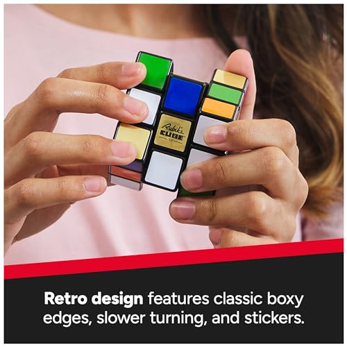 Rubik’s Cube, Special Retro 50th Anniversary Edition, Original 3x3 Color-Matching Puzzle Classic Problem-Solving Challenging Brain Teaser Fidget Toy, for Adults & Kids Ages 8+