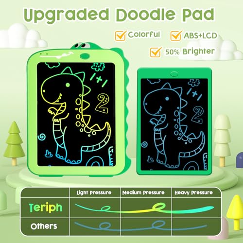 Teriph LCD Writing Tablet for Kids, Colorful Toddlers Toys Drawing Board, Educational Kid Toys, Doodle Pad Dinosaur Toys for 2 3 4 5 6 7 8 Year Old Boys Girls Christmas Birthday Gifts,8.5inch