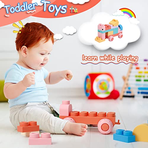 Top STEM Soft Building Block Sets for Kids Aged 18 months to 6 years old, preschool.Large Construction Block Toys for Toddler to Improve Imagination、Creativity、Hands-on Ability