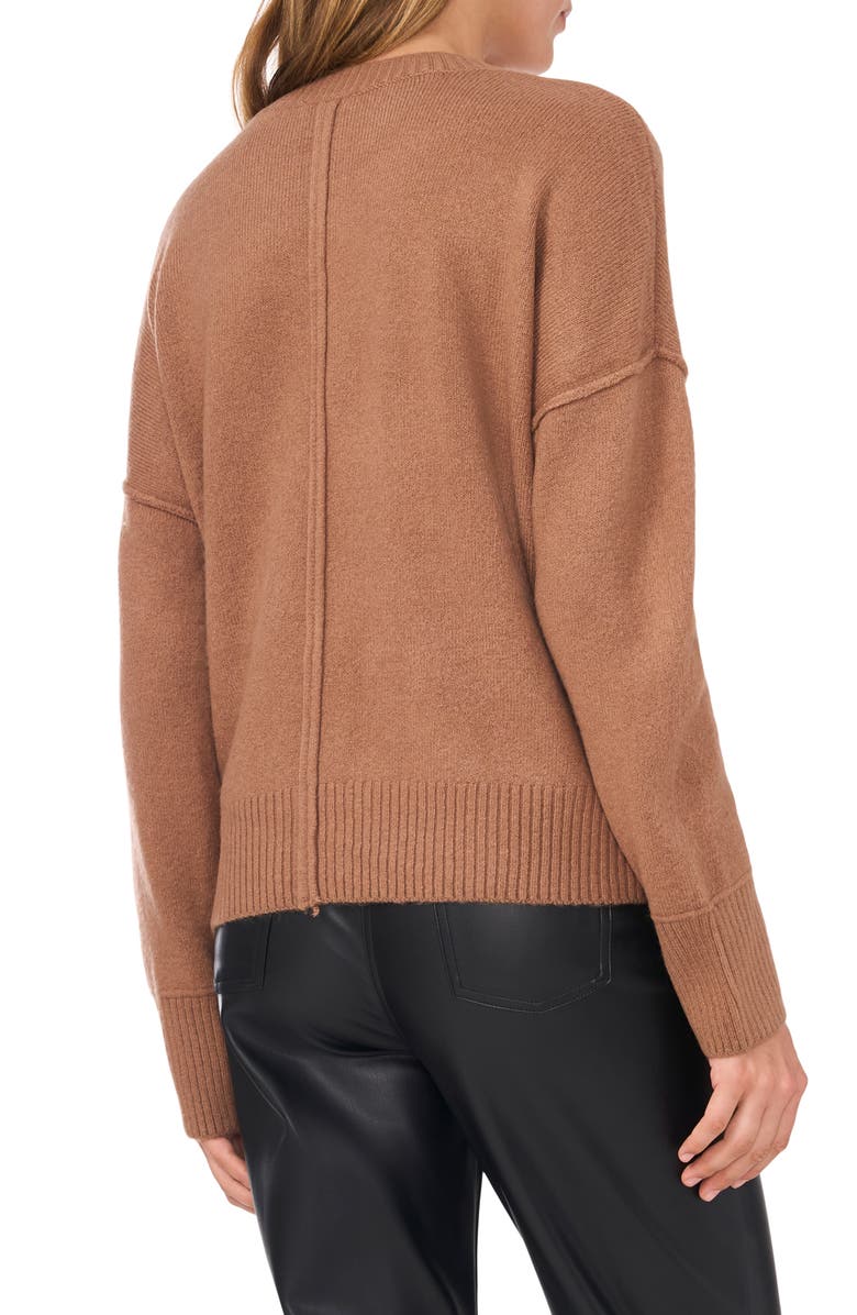 Vince Camuto Three Button Crewneck Sweater