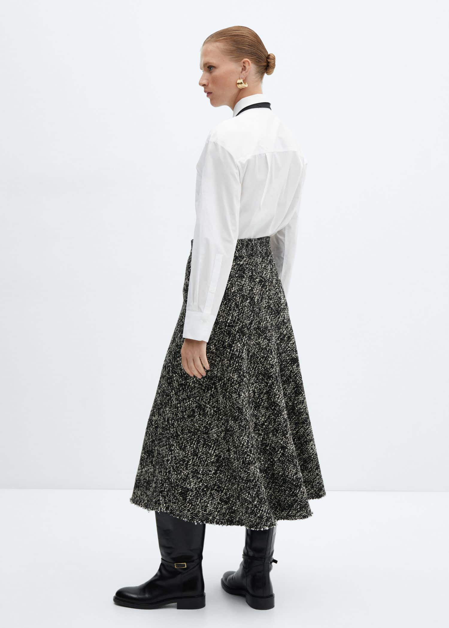 Tweed midi skirt - Reverse of the article